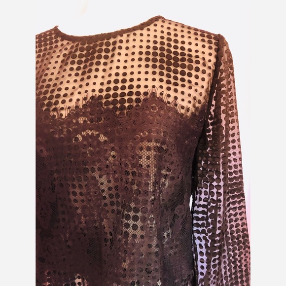 Chelsea and Walker NWT lace black blouse - Picture 3 of 5